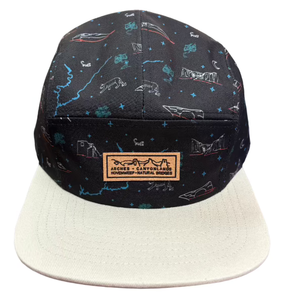 Charcoal Utah Parks Graphic Camper Hat - Outdoor Adventure Cap