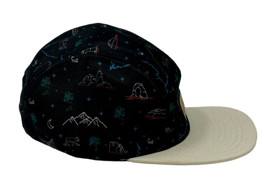 Charcoal Utah Parks Graphic Camper Hat - Outdoor Adventure Cap