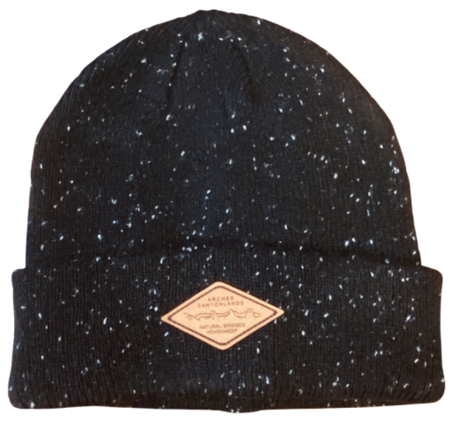 Black Utah Parks Patch Winter Hat