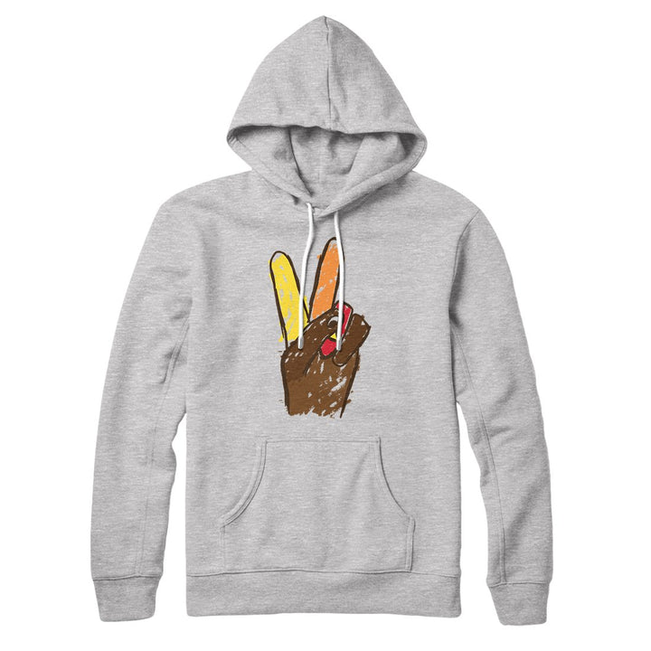 Peace Sign Hand Turkey Hoodie